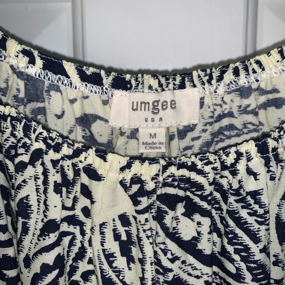 Flowy Navy/Cream dress - Picture 3 of 3